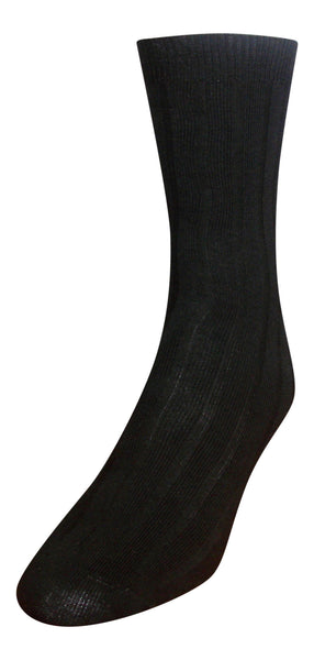 Cotton Wide Rib (Comfortoe) Knee Hi's Socks