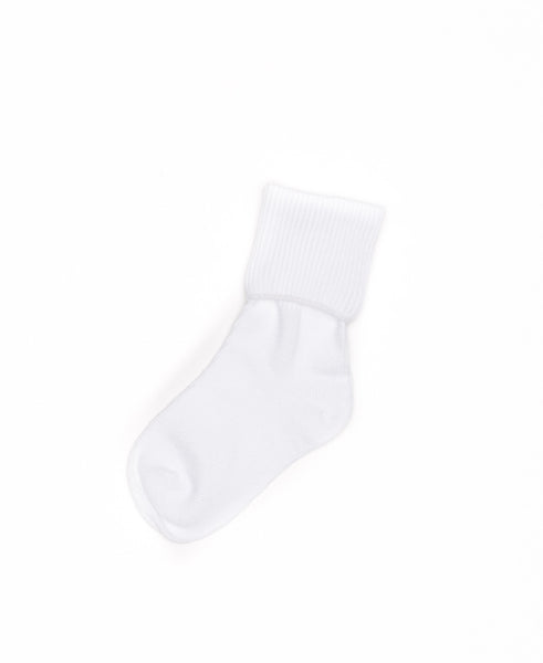 Single Cuff (Comfortoe) White Socks