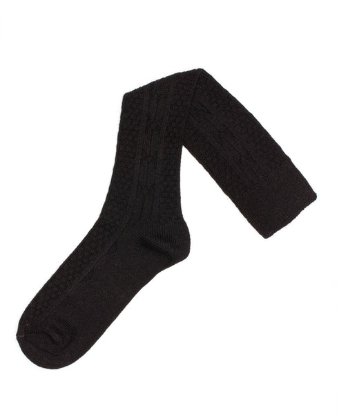 Acrylic & Spandex Cable Knit  Socks
