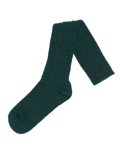 Acrylic & Spandex Cable Knit Knee Hi's Socks