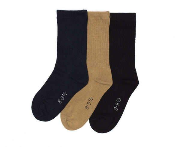3-Pack Cotton Crew (Comfortoe) Socks