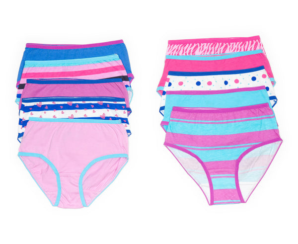 10-Pack 100%  Cotton Colorful Hearts Panties