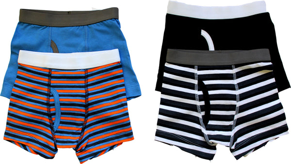 4-Pack Boys Stripes Boxer Briefs