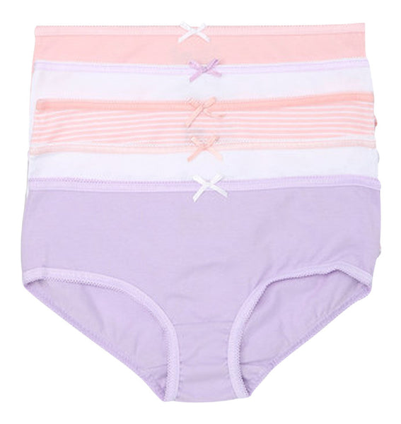 5-Pack Tagless 100% Combed Cotton Hipster Panties Assorted