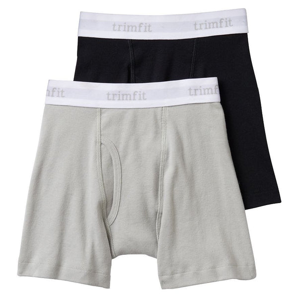 2-Pack 100% Combed Cotton Boxer Briefs