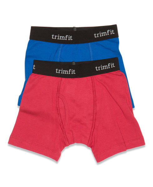 2-Pack 100% Combed Cotton Boxer Briefs