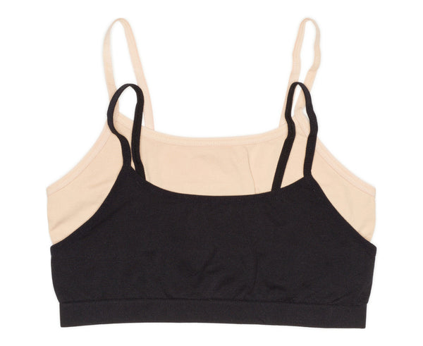 2-Pack Seamless Performance Crop Bra Nude / Black