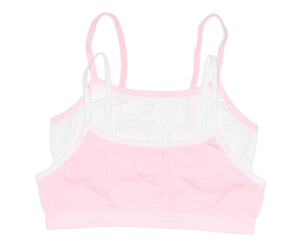 2-Pack Seamless Performance Crop Bra White / Pink