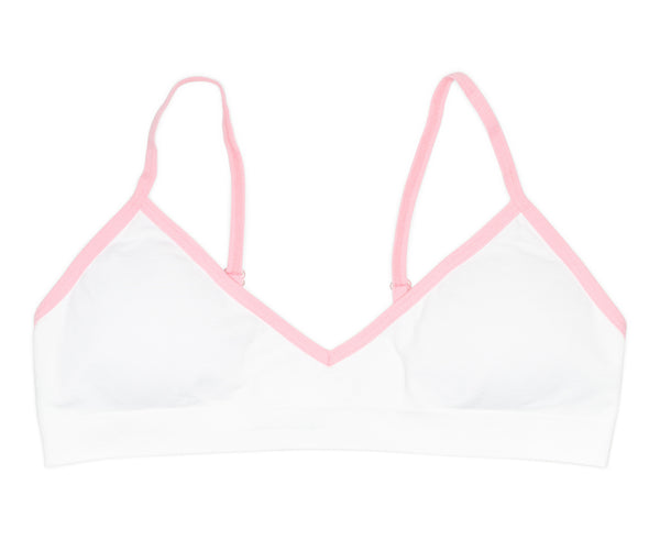 Seamless Bralette White / Pink