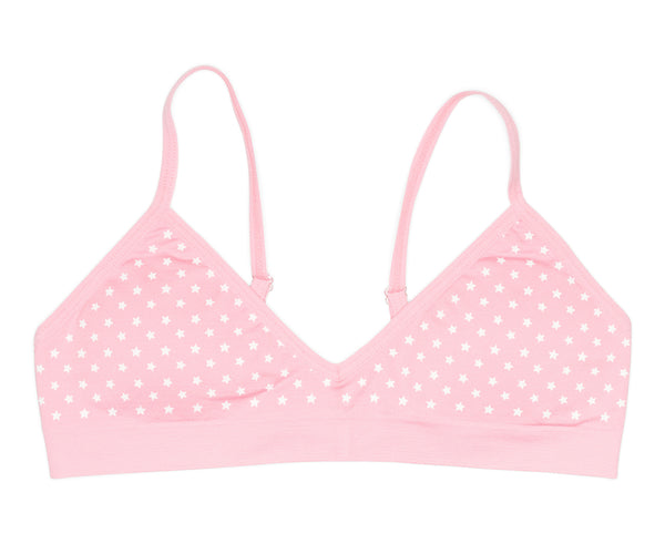 Seamless Bralette Pink / White Stars