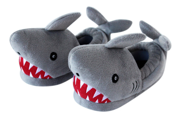 Little Boys Light-Up Eyes Shark Plush Slipper