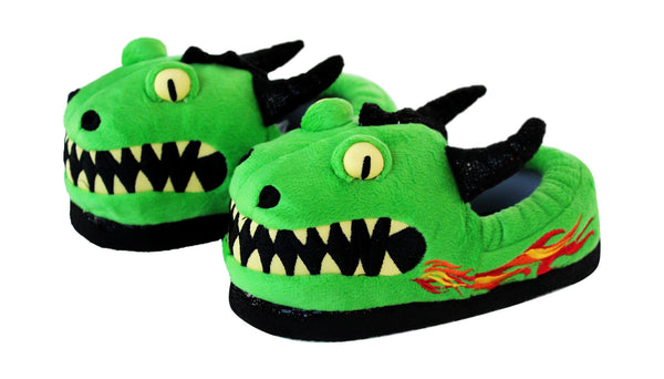 Little Boys Dragon Plush Slipper